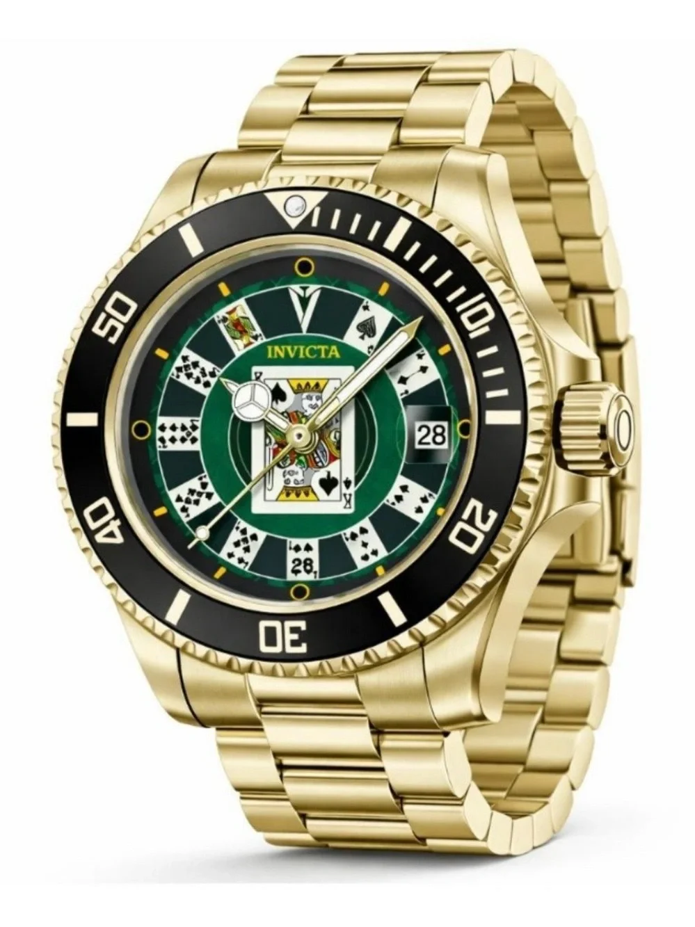 Invicta Pro Diver House of Cards Men's Watch - 40mm. Gold NEW